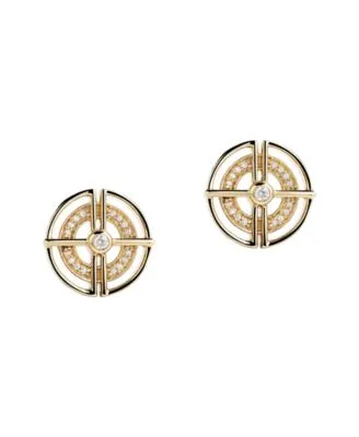 Macy's Round-cut Diamond Stud Earrings in 10K Gold (1/10 Ct. t.w.)