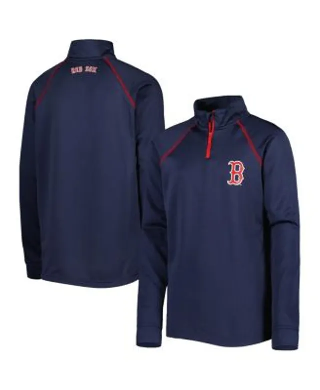 Youth Stitches Navy Houston Astros Raglan Quarter-Zip Jacket