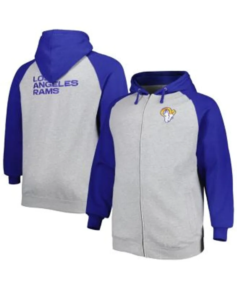 LA Rams Oversized Zip Up Hoodie - Heather Grey