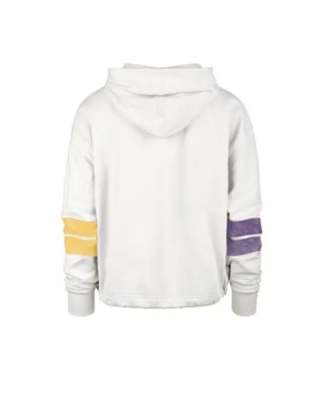 Women's Nike Gold Los Angeles Lakers Courtside Team Cropped Pullover Hoodie Size: Small