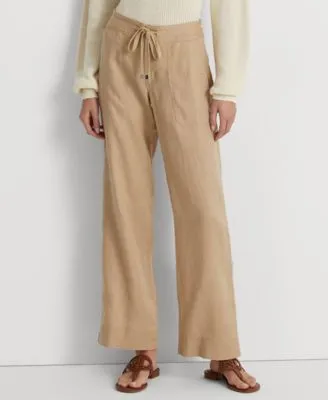 Petite Wide-Leg Linen Pants