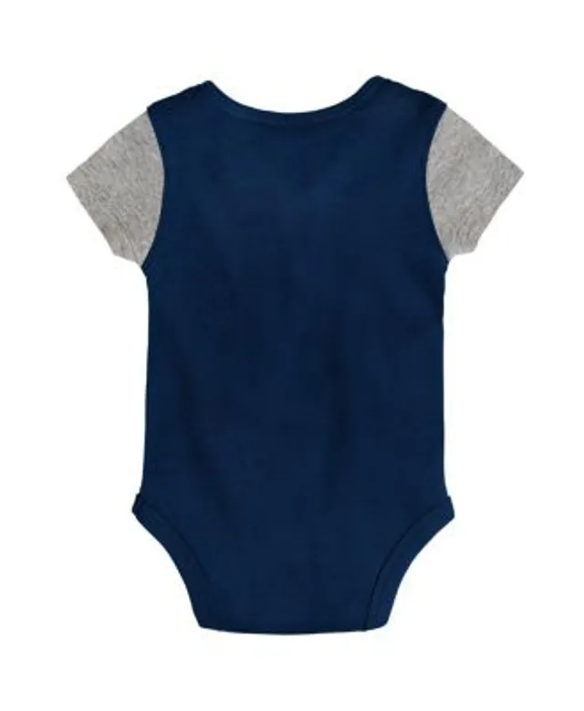 Newborn & Infant Navy Detroit Tigers Little Champ Three-Pack Bodysuit Bib &  Booties Set