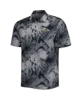 Pittsburgh Steelers Tommy Bahama Coast Luminescent Fronds Camp IslandZone  Button-Up Shirt - Black