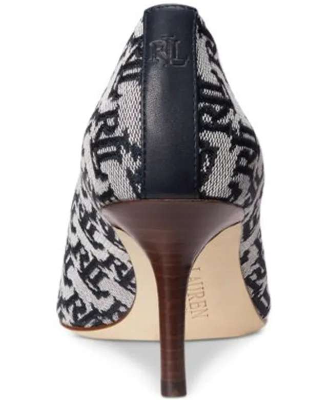 Lauren Ralph Lauren Women's Lanette Monogram Jacquard Pumps - Macy's