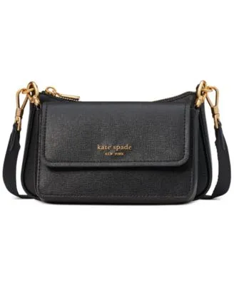 Kate Spade New York Morgan Colorblock Saffiano Leather Double Zip Dome  Crossbody, Crossbody Bags, Clothing & Accessories