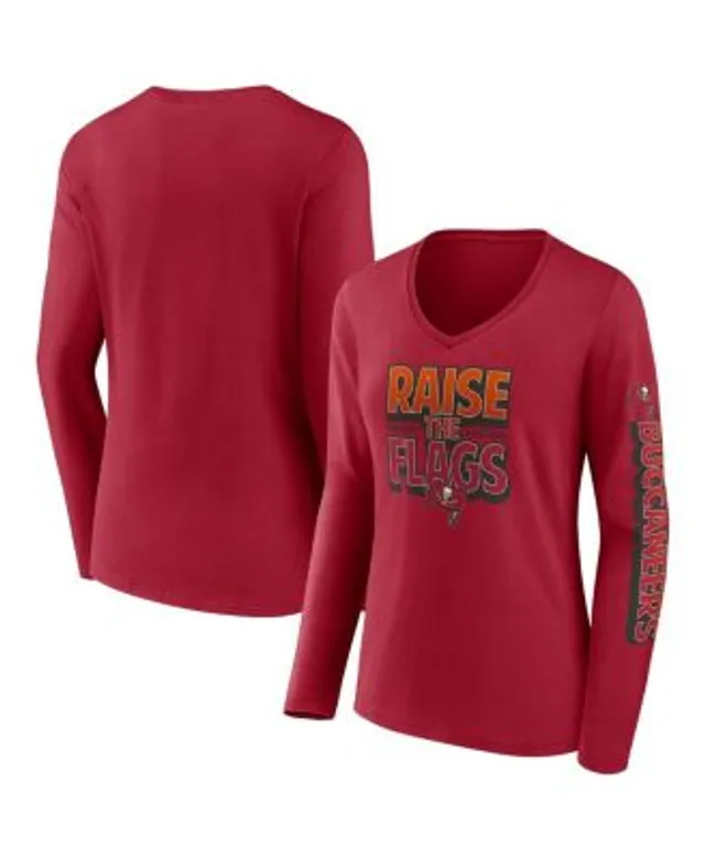 Women's Fanatics Branded Red Kansas City Chiefs Spirit Jersey Lace-Up V-Neck Long Sleeve T-Shirt