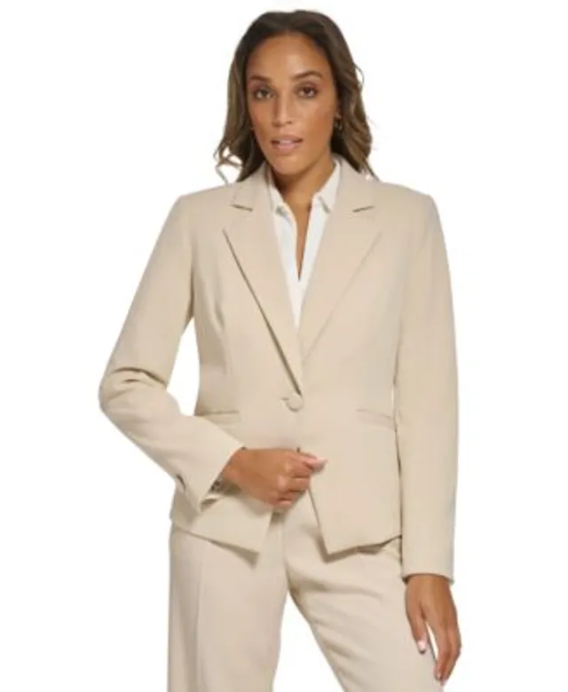 Calvin Klein Women's One-Button Patch Pocket Blazer & Pencil Skirt - Macy's