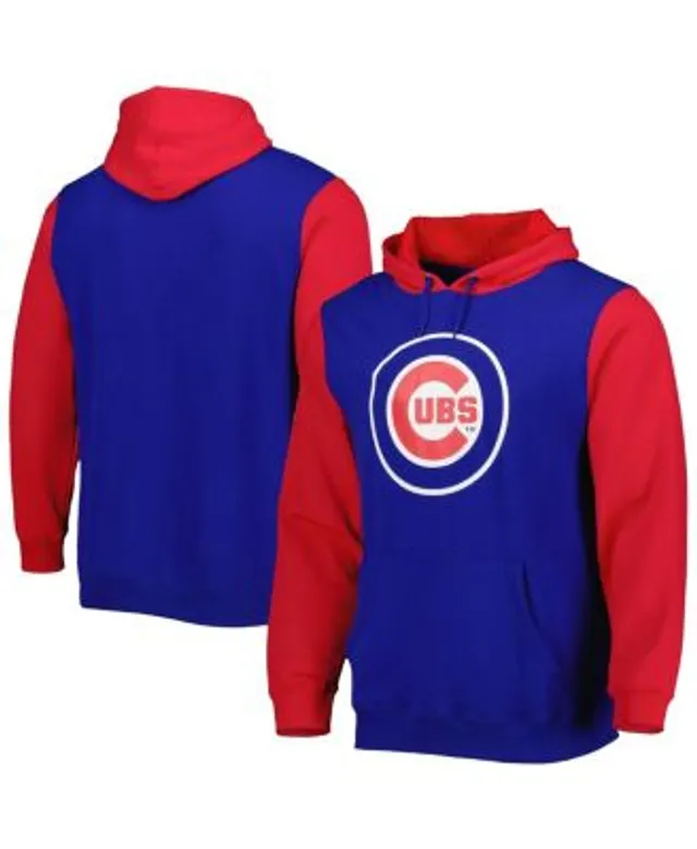 Men's Stitches Royal Chicago Cubs Sleeveless Pullover Hoodie 