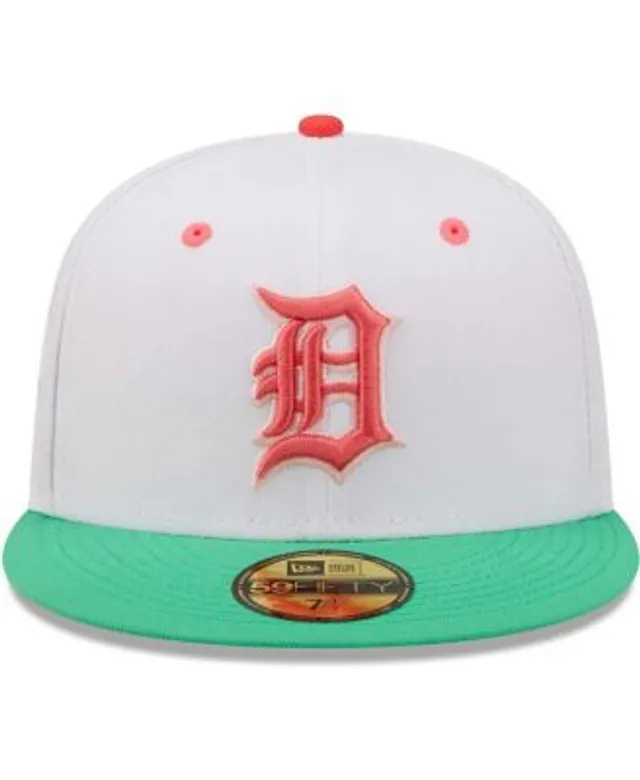 New Era Men's White, Green Milwaukee Brewers 1982 World Series Watermelon  Lolli 59FIFTY Fitted Hat