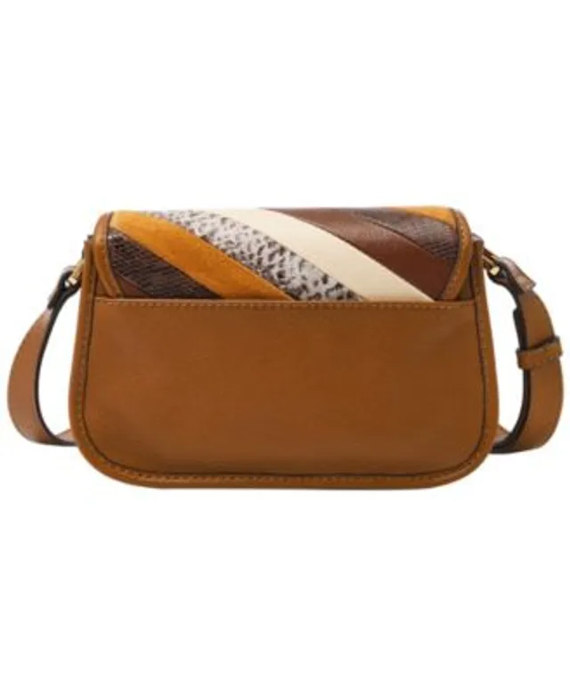 Fossil Heritage Leather Small Flap Crossbody Bag - Macy's