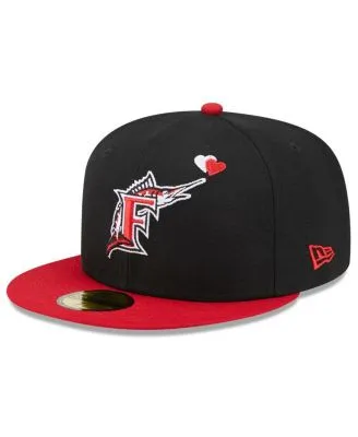 New Era 59Fifty MLB Florida Marlins Team Heart Fitted Hat