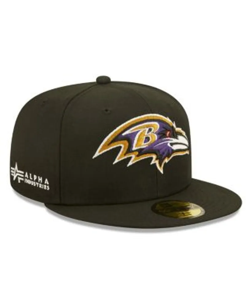 New Era Men's X Alpha Industries Black Baltimore Ravens 59Fifty Fitted Hat  | Hawthorn Mall