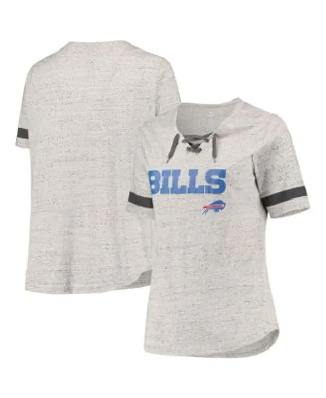 Women's Fanatics Branded Royal Buffalo Sabres Spirit Lace-Up V-Neck Long  Sleeve Jersey T-Shirt