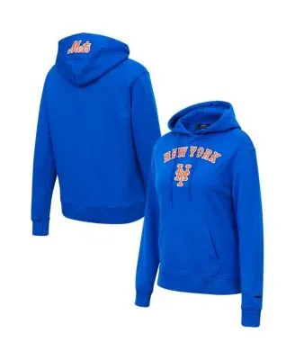 MLB Men's New York Mets Royal Colorblock Pullover Hoodie