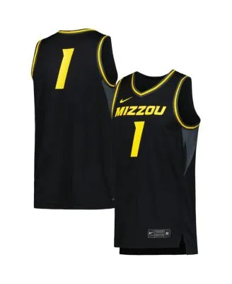 Men's Nike Black Missouri Tigers Two-Button Replica Baseball Jersey