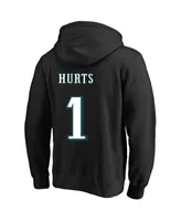 Men's Jalen Hurts Black Philadelphia Eagles Super Bowl LVII Big & Tall Name  & Number Pullover Hoodie