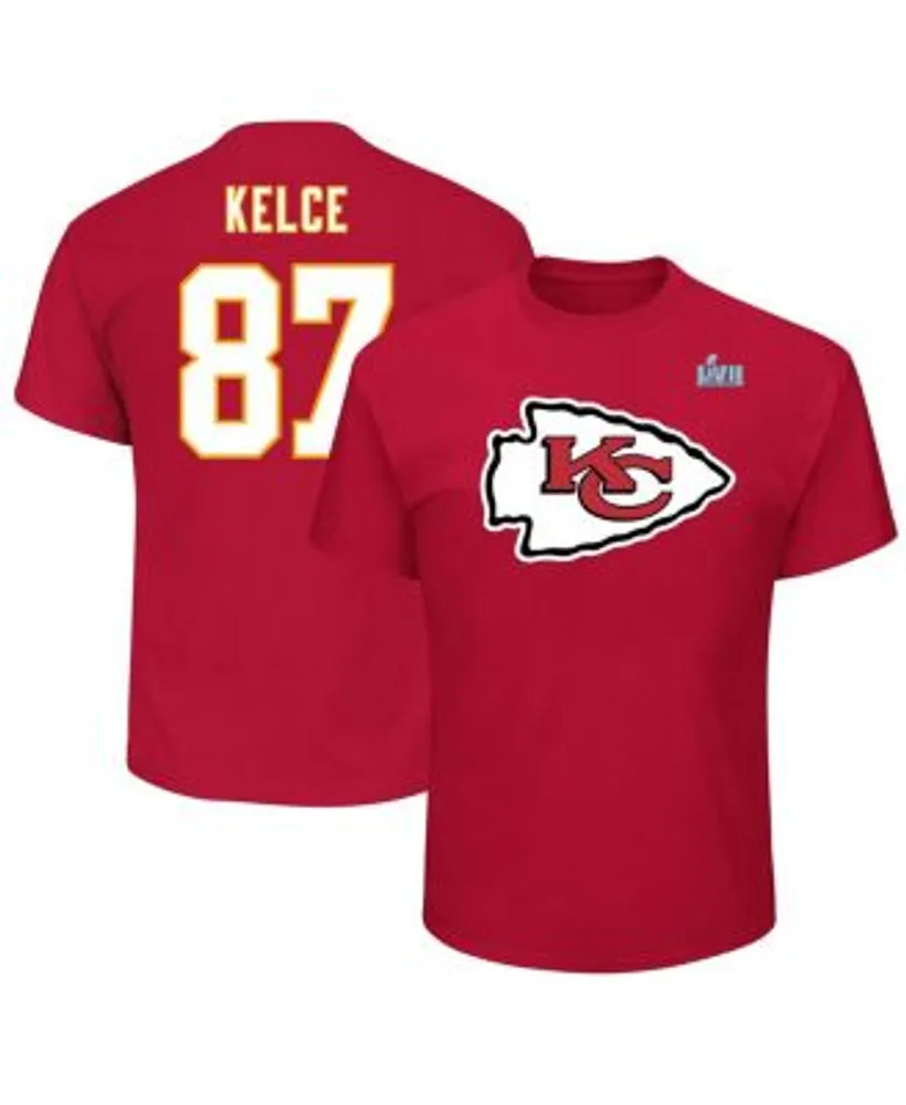 Men's Kansas City Chiefs Travis Kelce Red Super Bowl LVII Big