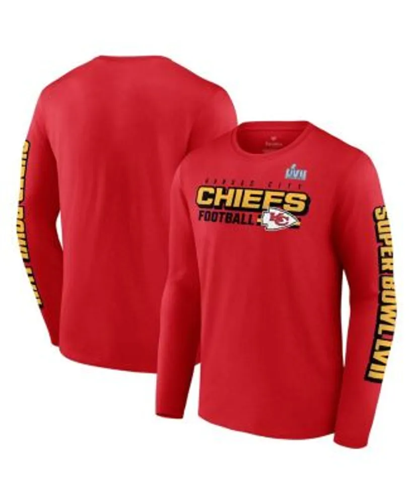 Fanatics Men's Branded Red Kansas City Chiefs Super Bowl LVII Star Trail  Long Sleeve T-shirt