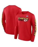 Men's Kansas City Chiefs Fanatics Branded Red Super Bowl LVII Star Trail  Long Sleeve T-Shirt