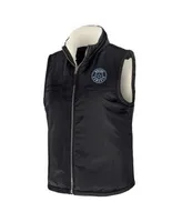 Women's WEAR by Erin Andrews Navy Dallas Cowboys Full-Zip Puffer Vest with  Belt