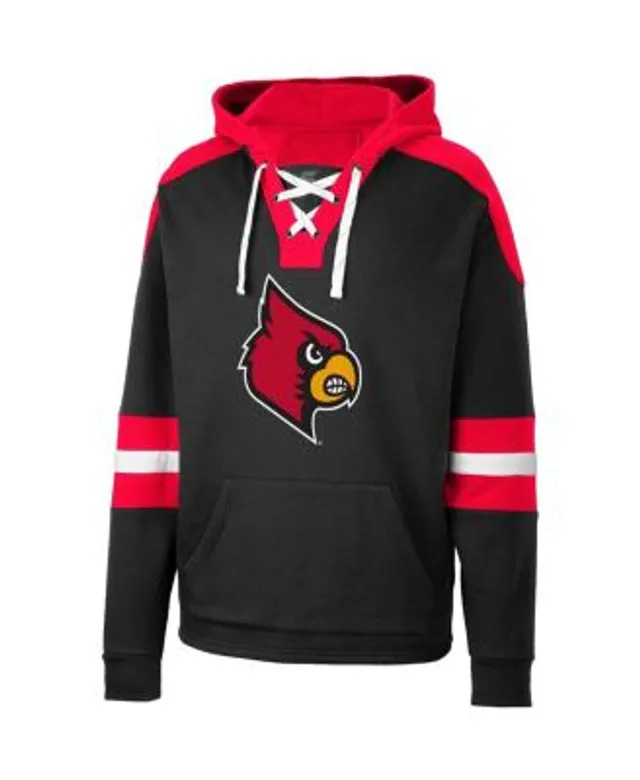 Youth Black Louisville Cardinals Big Logo Pullover Hoodie 