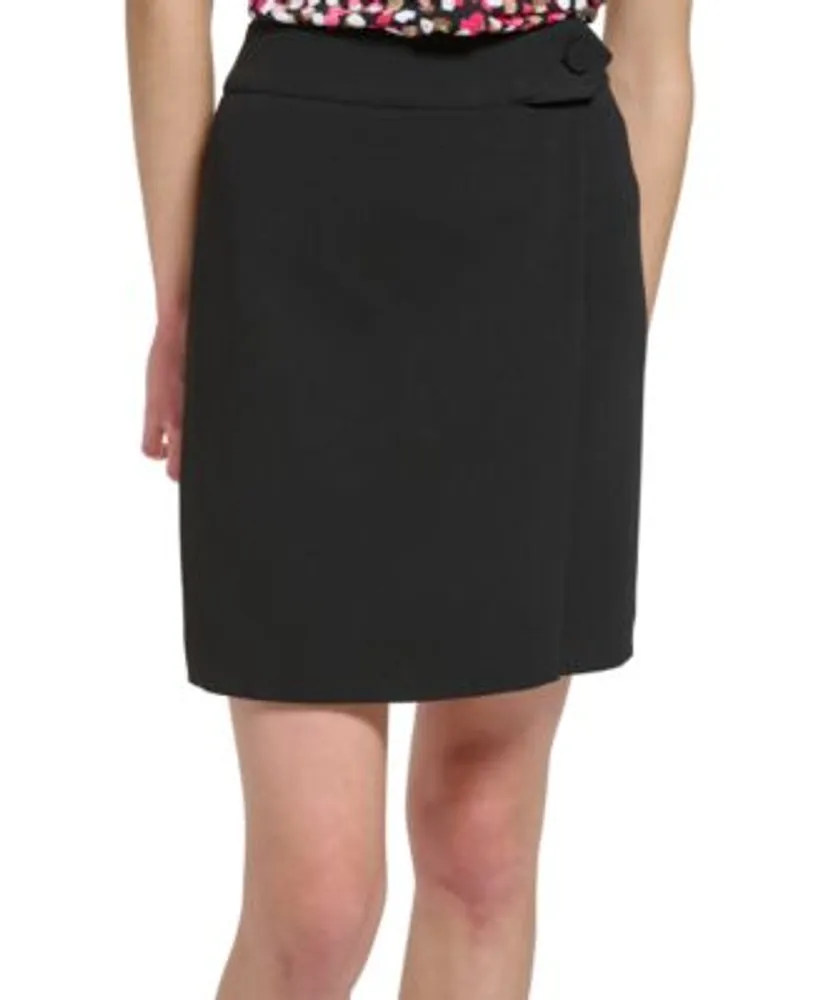 Calvin Klein Petite Wrap-Look Scuba Crepe Pencil Skirt | Connecticut Post  Mall