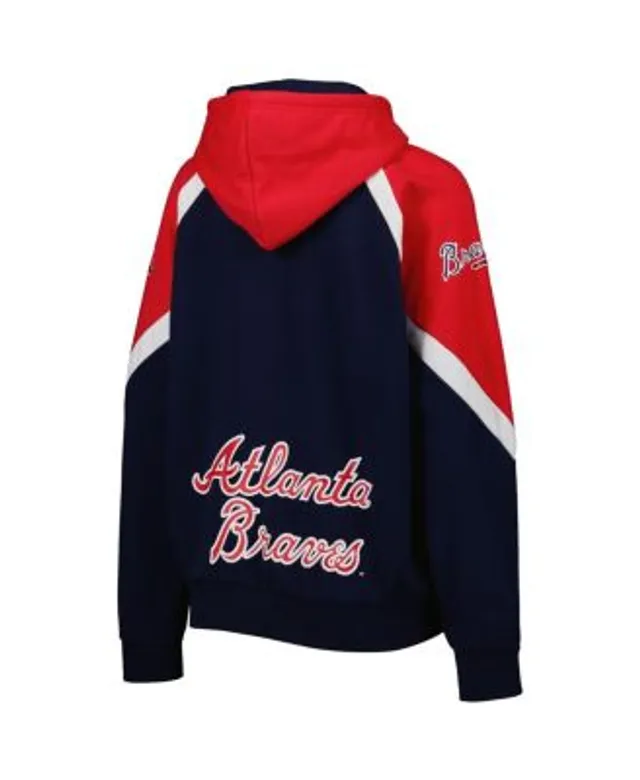 Women's Starter Navy/Orange Detroit Tigers Hail Mary Full-Zip Hoodie