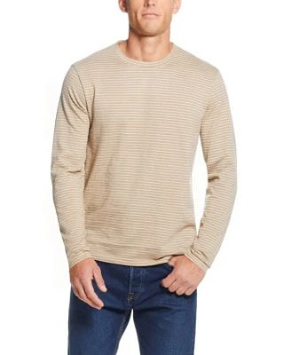 Men's Long Sleeve Crew Neck Striped T-shirt