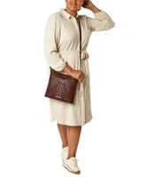 Brahmin Elaine Melbourne Embossed Leather Satchel - Macy's