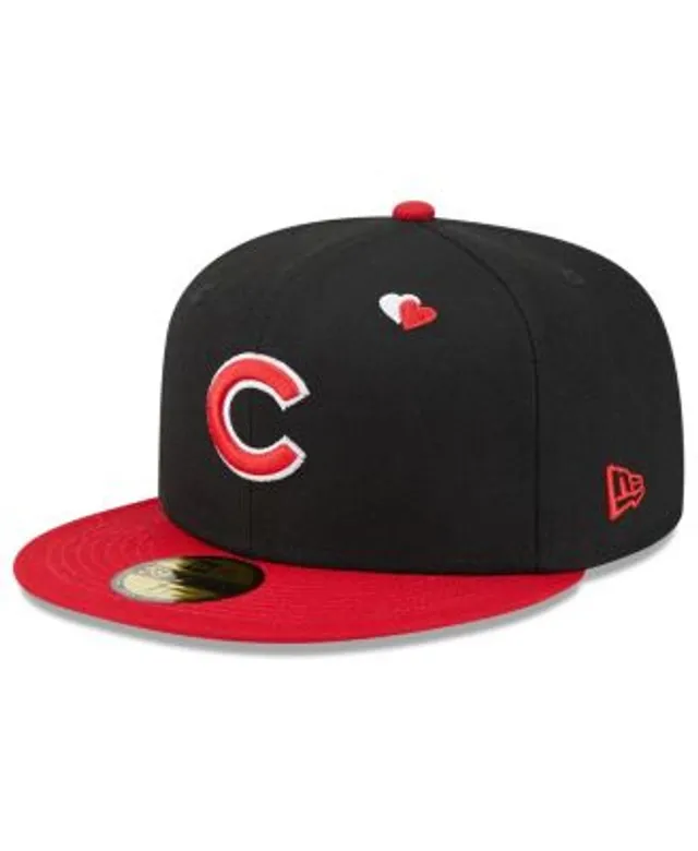 Chicago Cubs New Era Heart Eyes 59FIFTY Fitted Hat - Black/Red