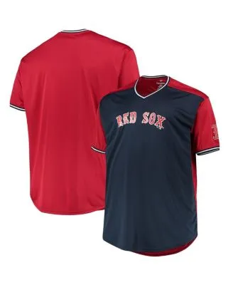 Top-selling Item] Boston Red Sox Mitchell And Ness Big And Tall Cooperstown  Collection Mesh Wordmark V-neck 3D Unisex Jersey - Navy