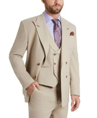 Men's Classic-Fit Tan Suit Jacket