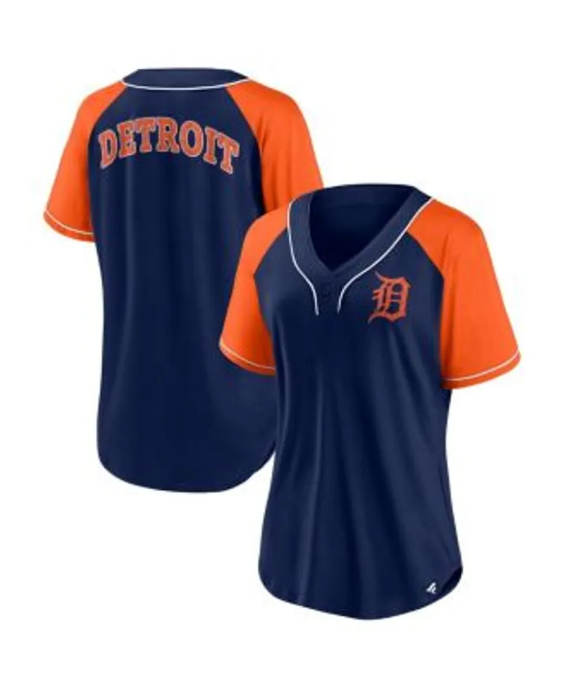 Fanatics Women's Branded Navy Detroit Tigers Ultimate Style Raglan V-Neck  T-shirt