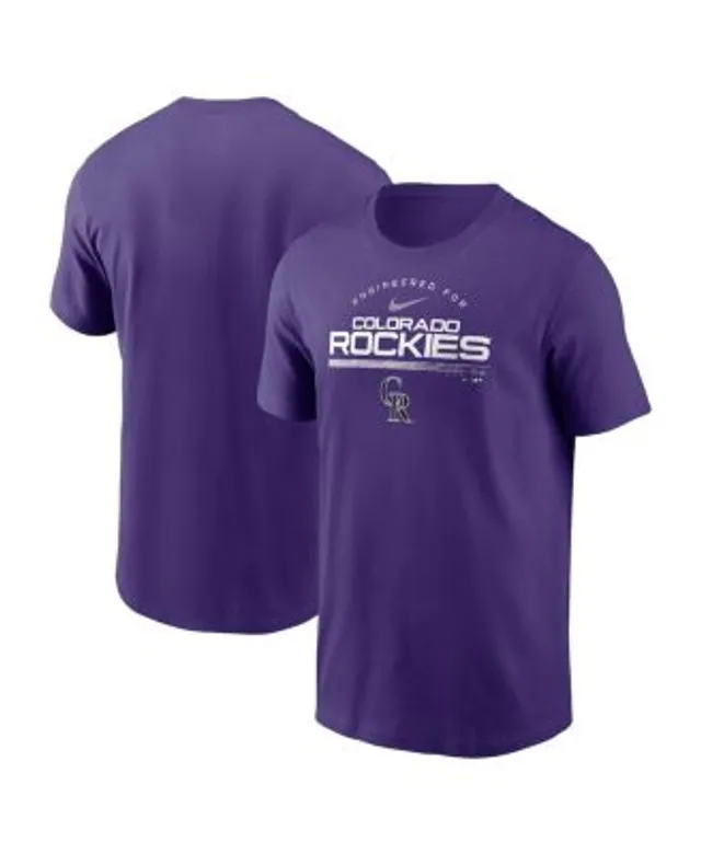 Men's Colorado Rockies Nike Purple Practice Performance T-Shirt