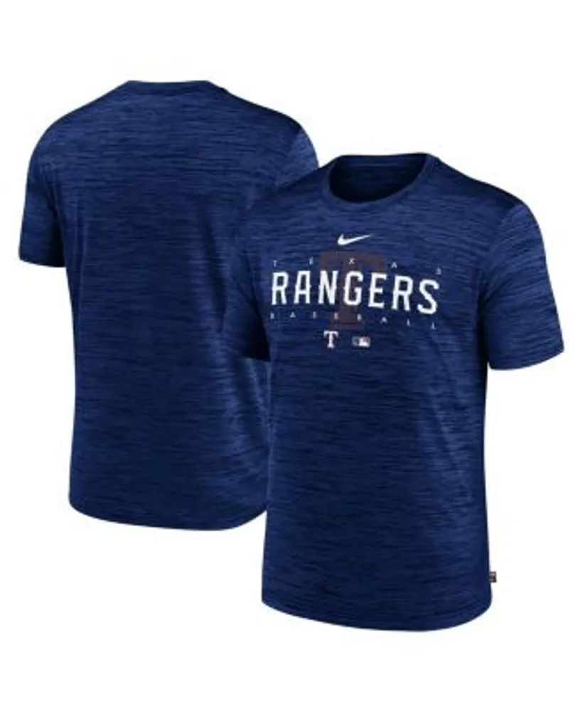 Nike Texas Rangers Womens Blue Dry V Short Sleeve T-Shirt