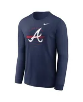 Men's Nike Navy Atlanta Braves Logo Velocity Performance T-Shirt