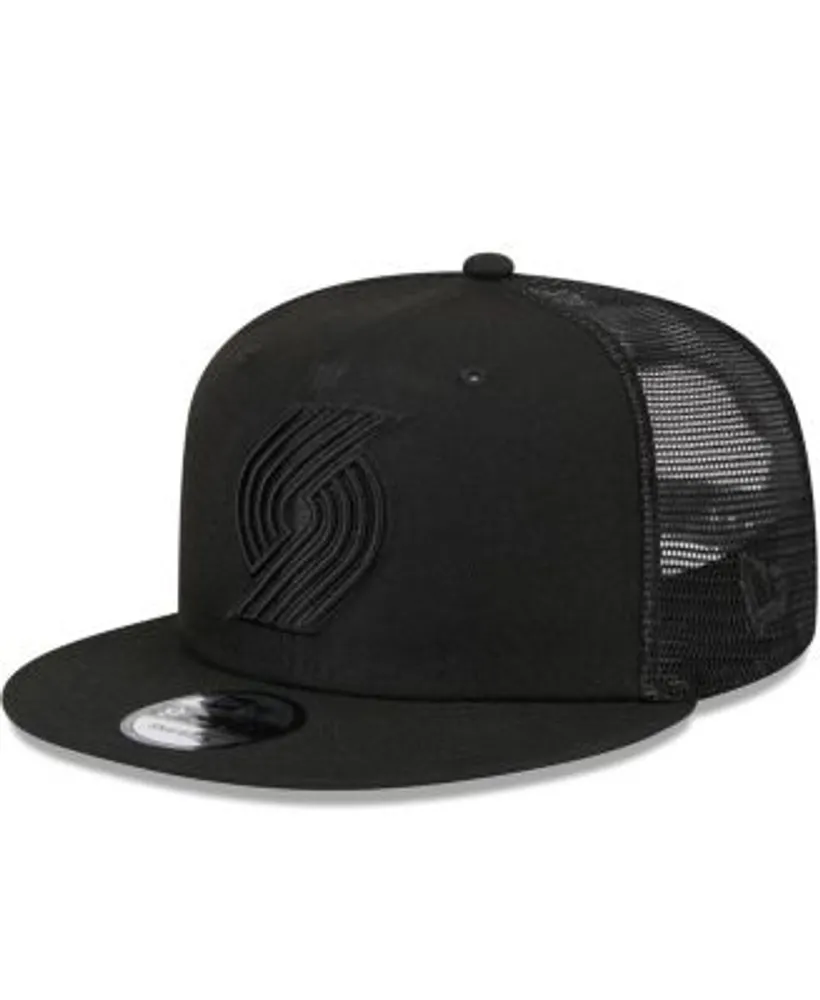 New Era Men's Black Portland Trail Blazers Classic 9FIFTY Trucker Snapback  Hat