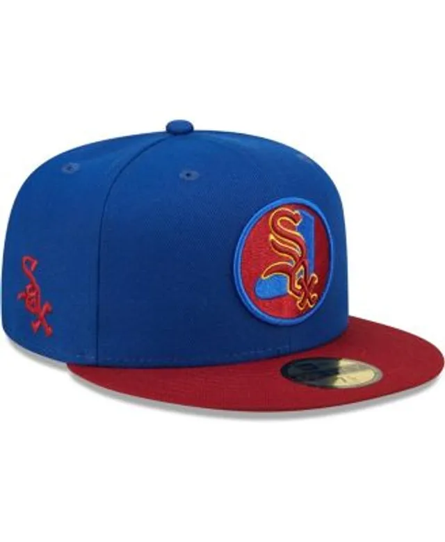 New Era Men's Royal, Red Los Angeles Dodgers Logo Primary Jewel Gold  Undervisor 59FIFTY Fitted Hat