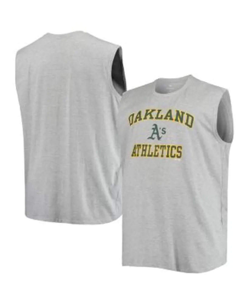 Men's Heathered Gray Oakland Athletics Big & Tall Jersey Muscle