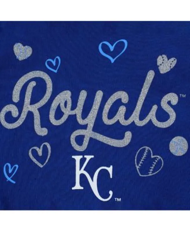 Outerstuff Girls Newborn & Infant Royal Kansas City Royals 3-Piece Home Plate Bodysuit Bib & Booties Set