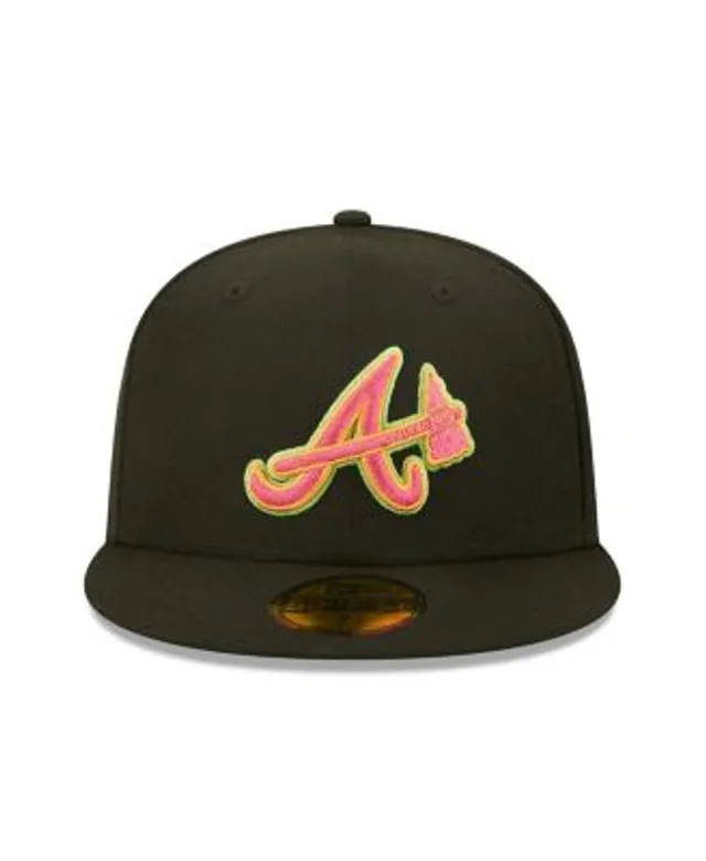 New Era Atlanta Braves Black On Metallic Gold 59FIFTY Fitted Cap - Macy's