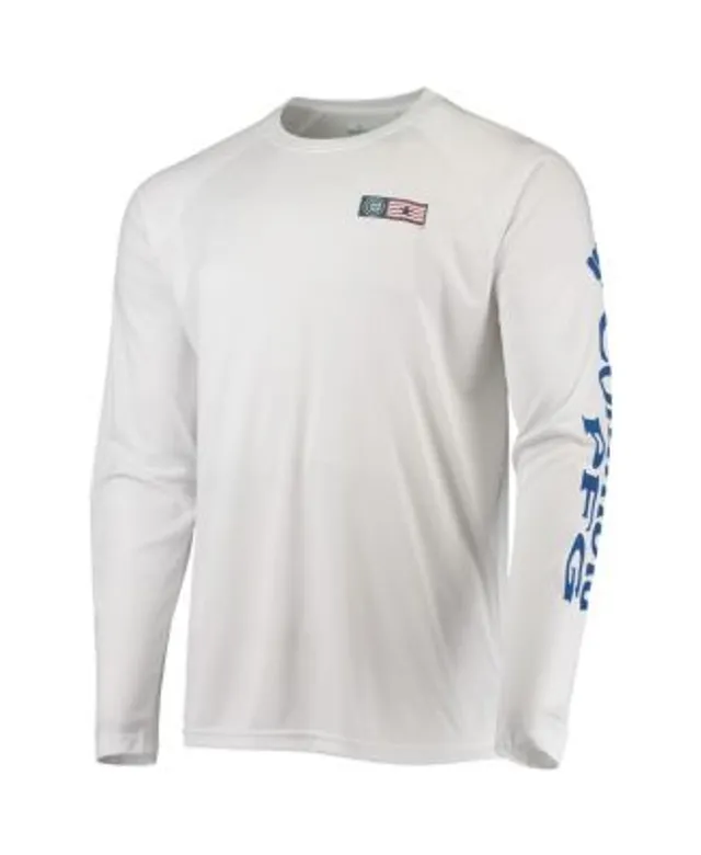 Columbia Men's White Texas Rangers Terminal Tackle Omni-shade