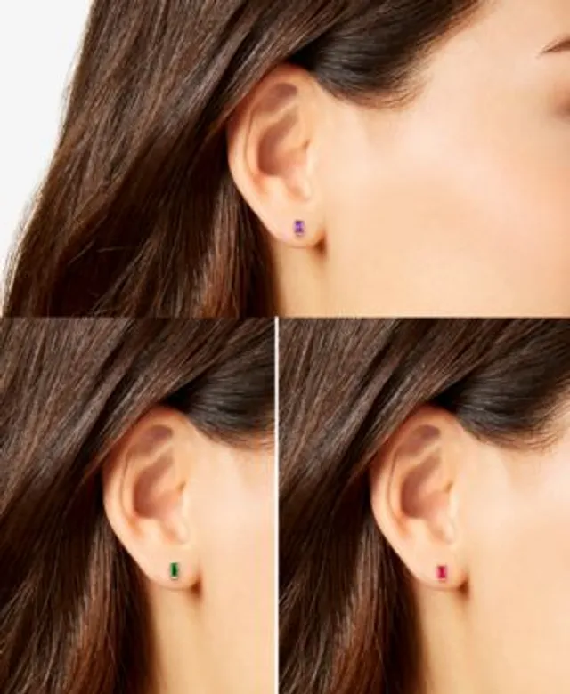 GIANI BERNINI Crystal Pineapple Stud Earrings in Sterling Silver