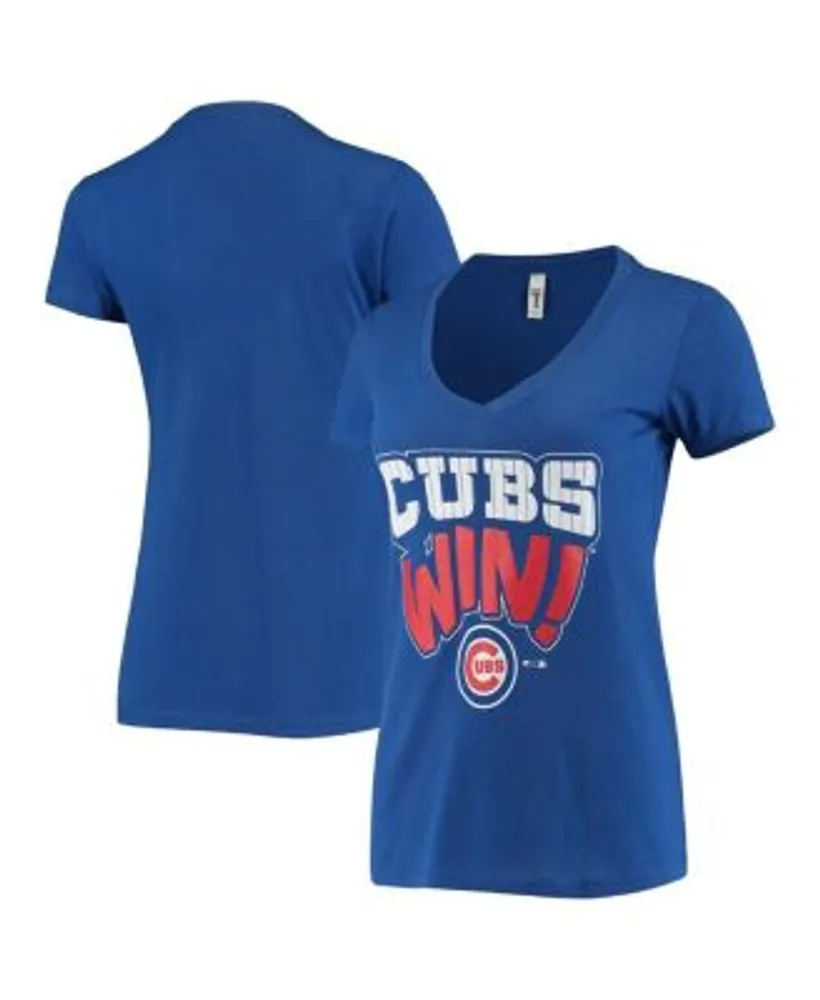 Women's Nike Royal Chicago Cubs Mesh V-Neck T-Shirt