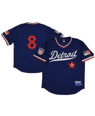 RINGS & CRWNS Men's Rings & Crwns #5 Cream Kansas City Monarchs Mesh  Button-Down Replica Jersey