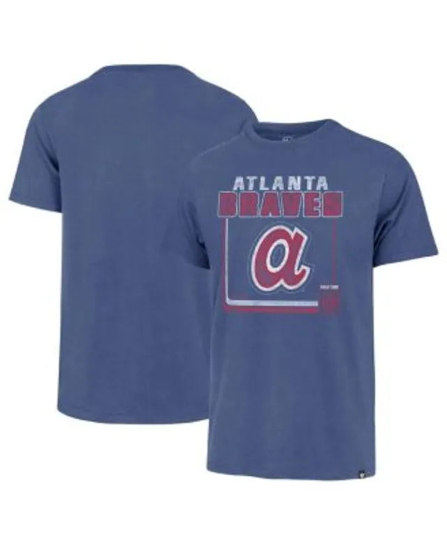 Atlanta Braves Red, White And Blue Dip Dye T-Shirt - Red/Royal