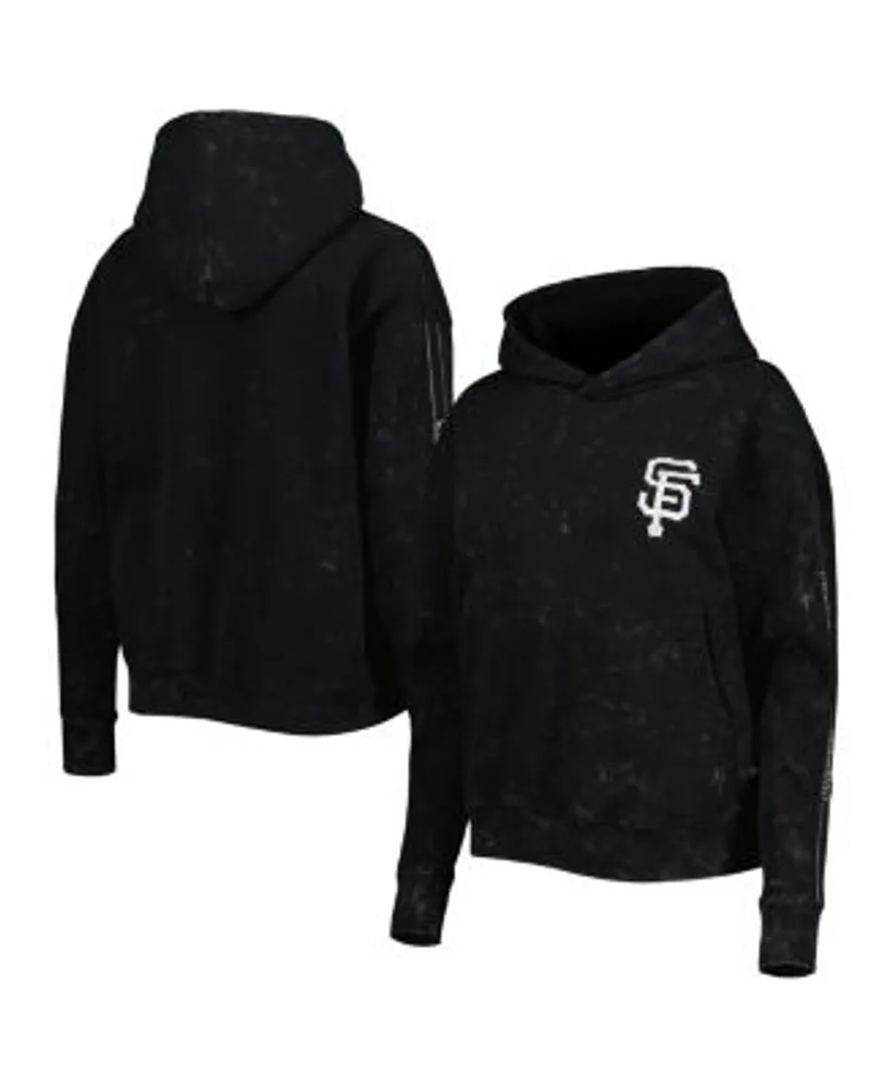 San Francisco Giants The Wild Collective Women's Marble Pullover Hoodie -  Black