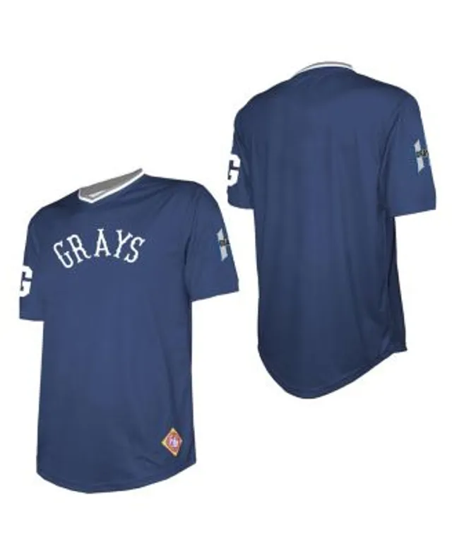 Men's Homestead Grays Stitches Black Button-Down Jersey