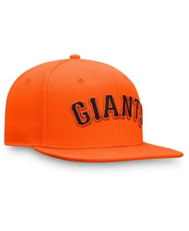 Men's Fanatics Branded Black/Orange San Francisco Giants Big Logo Two-Tone Snapback Hat