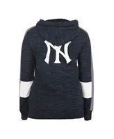 Women's New Era Navy York Yankees Colorblock Full-Zip Hoodie Size: Extra Small